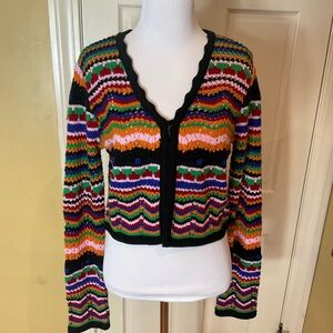 Anthopologie Free the Roses Crochet Cardigan Sweater sz Sm NWT